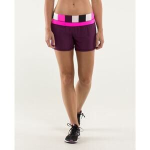 EUC LULULEMON ATHLETICA Groovy Run  4" Raspberry Athletic Shorts